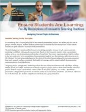 Ensure Students Are Learning: Faculty Descriptions of Innovative Teaching Practices: Analyzing Current Topics in Business